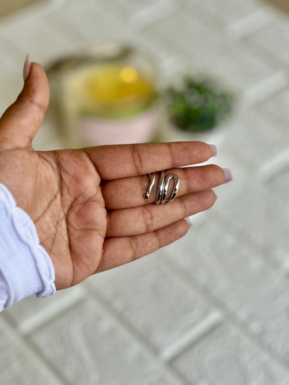 Minimal Coil Open Ring - Silver