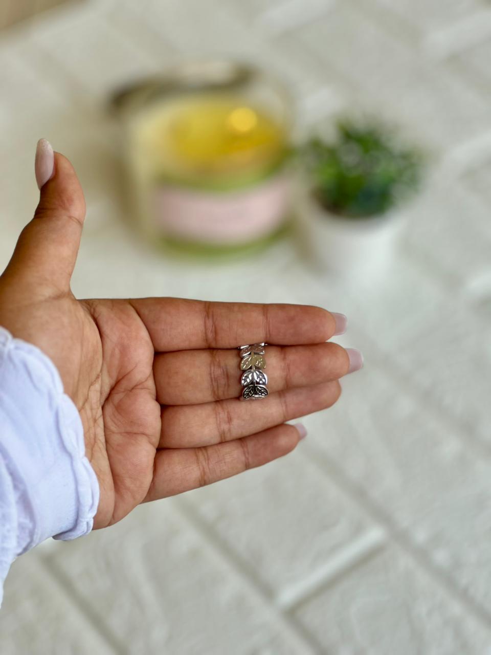 Leaf Stack Ring - Silver