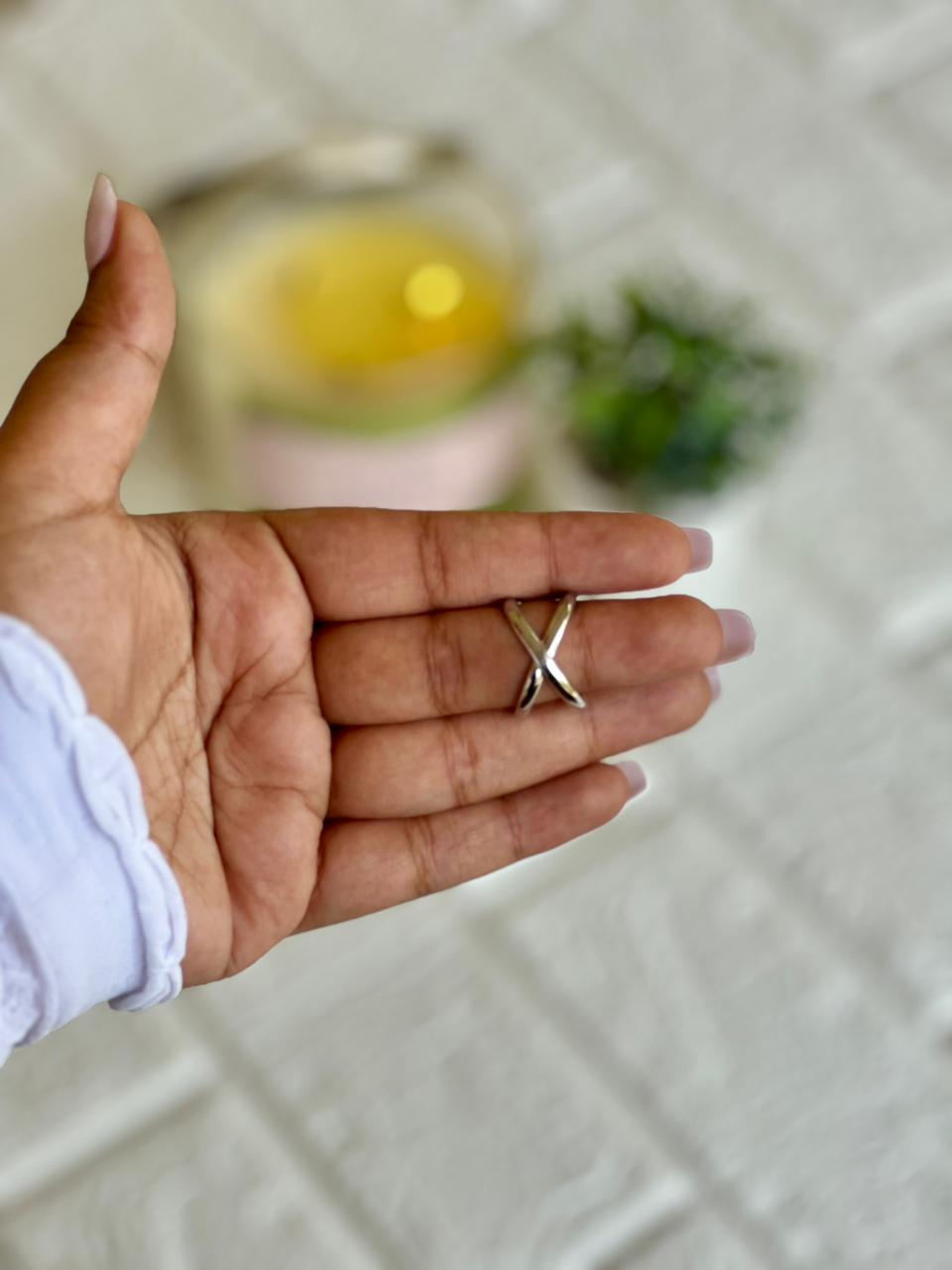 Cross Wrap Ring - Silver