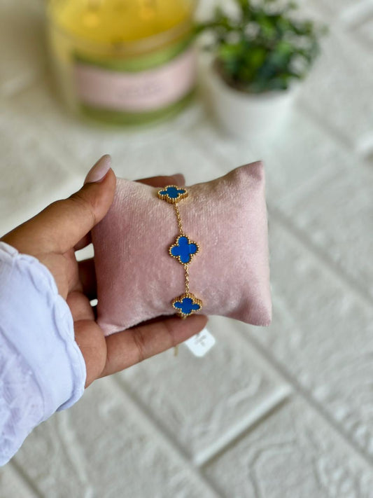 Blue Clover Bracelet