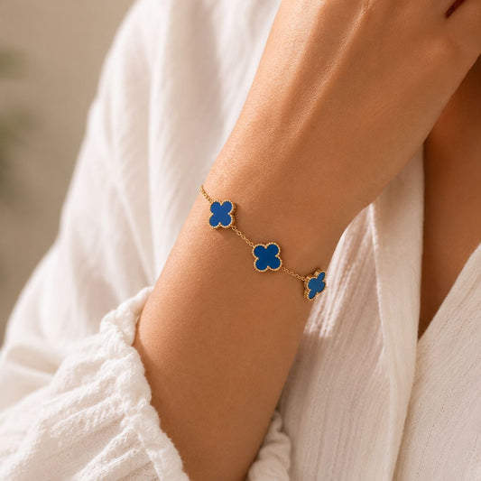 Blue Clover Bracelet