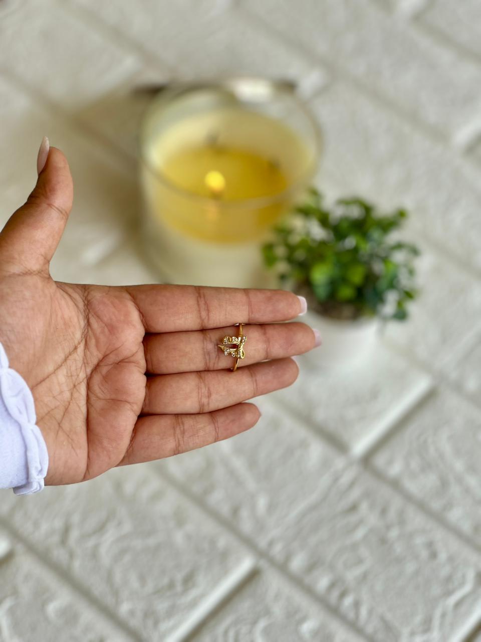 Bow Crystal Ring - Premium