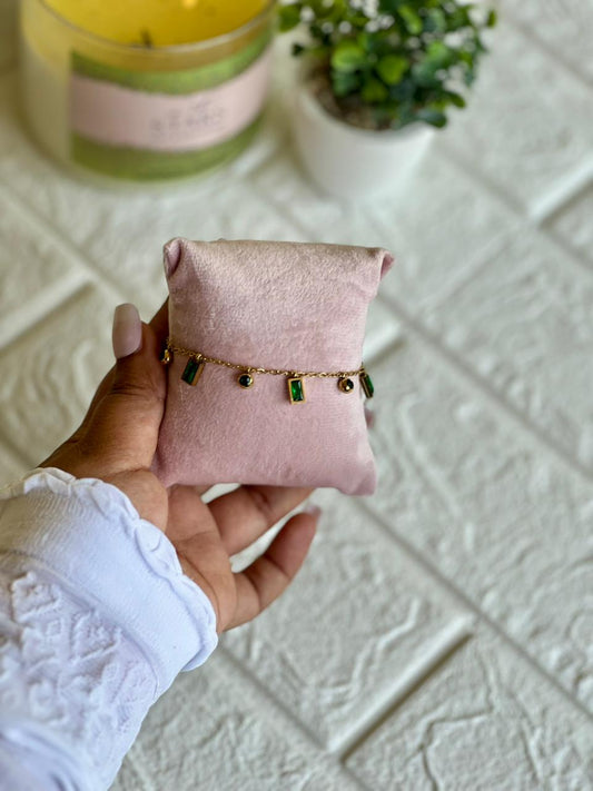 Green Charm Bracelet