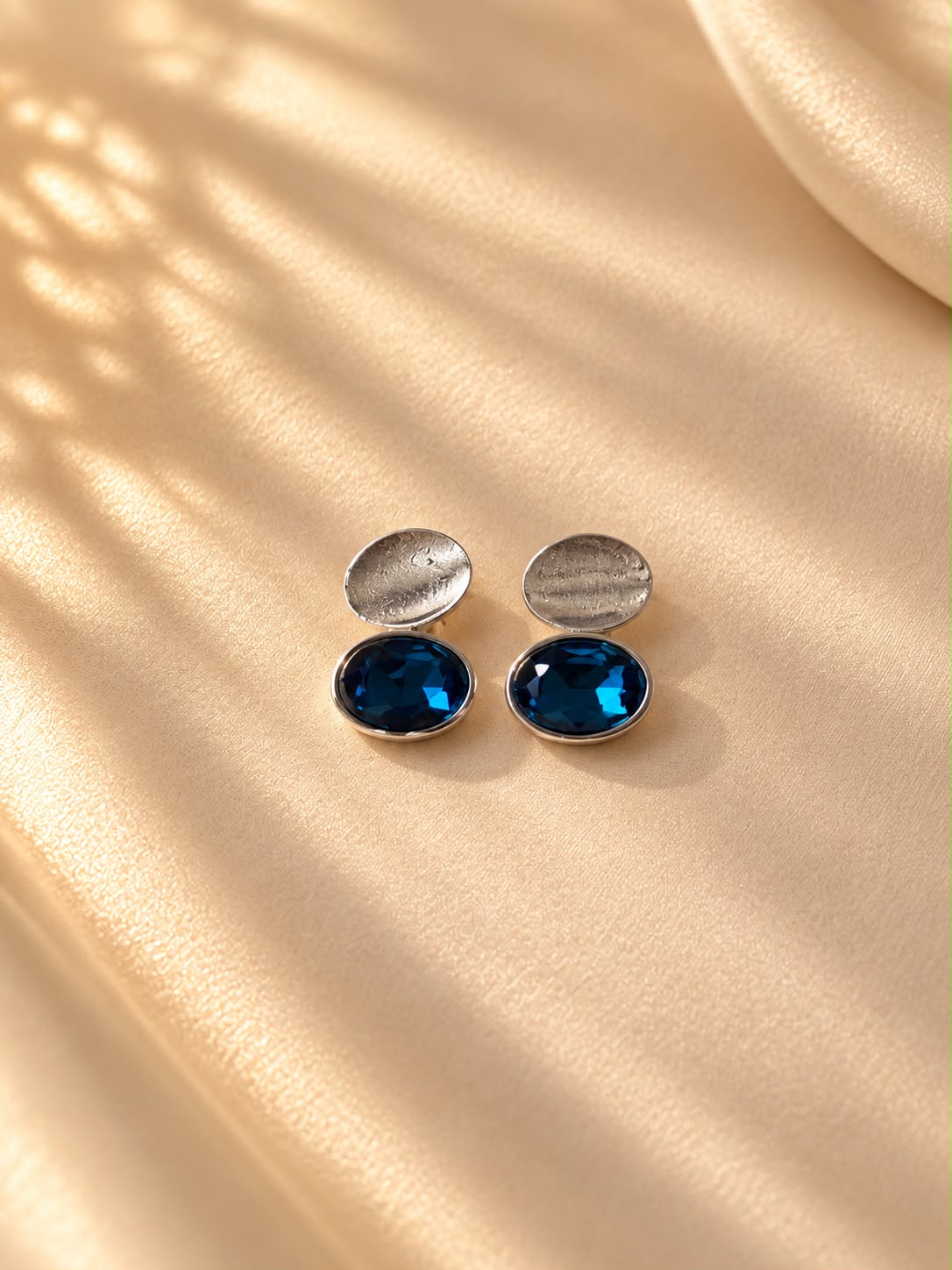 Sapphire Noir Studs